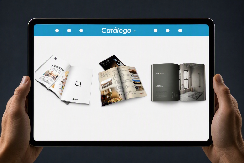 Catálogo impresión digital - iPad mockup